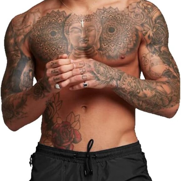 Mens Swimwear Sports Shorts Swim Trunks with Zipper Pockets